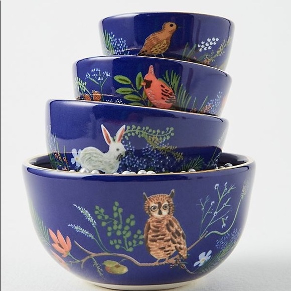 Anthropologie Other - Rifle Paper Co. X Anthropologie Winter Floral Measuring Cup Set